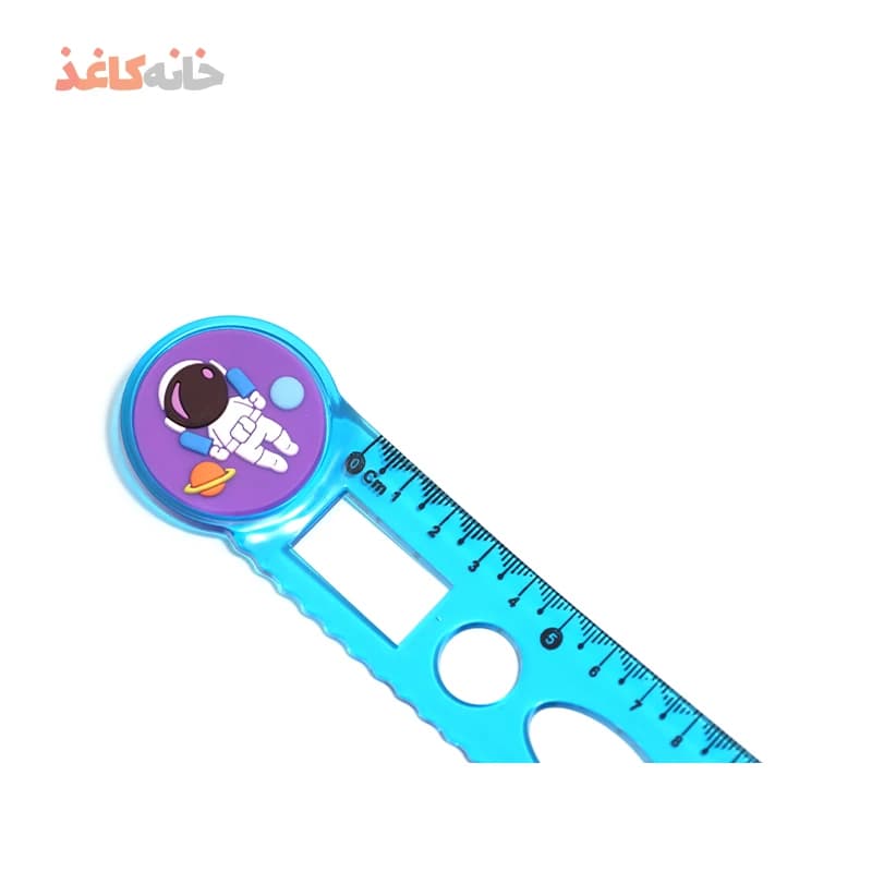 خط کش 20سانت شابلون دار ابی — تصویر ۲
