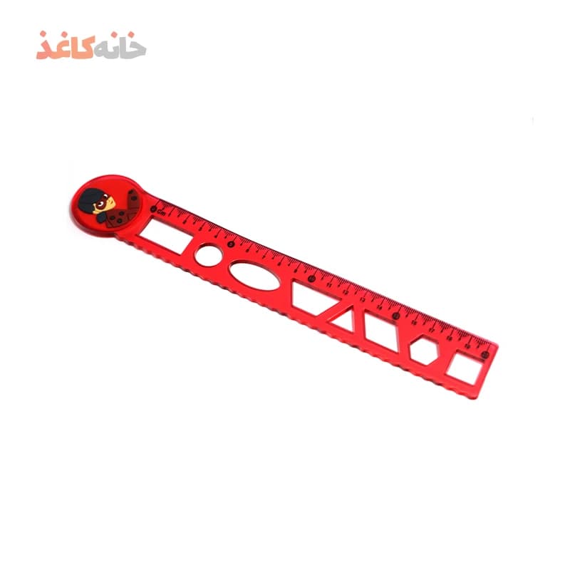 خط کش 20سانت شابلون دار قرمز