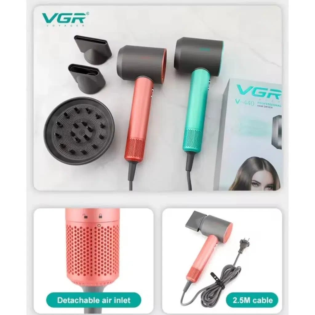 سشوار حرفه ای وی جی آر مدل V-440 — تصویر ۲