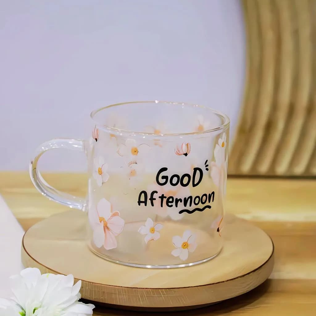 شات پیرکس good afternoon طرح گل کد M229 — تصویر ۳
