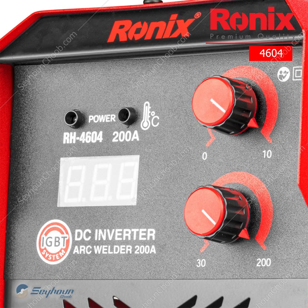 اینورتر جوشکاری پاورمکس رونیکس 200 آمپر مدل Ronix RH-4604 — تصویر ۳