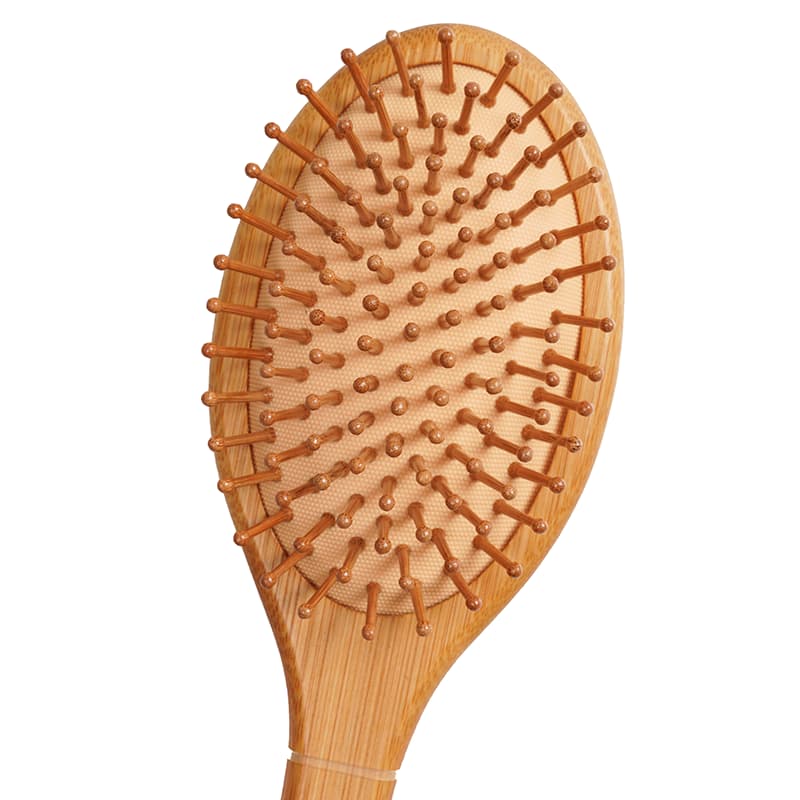 برس مو سر گرد دانه چوبی سایز بزرگ برند FASHION COMB — تصویر ۳