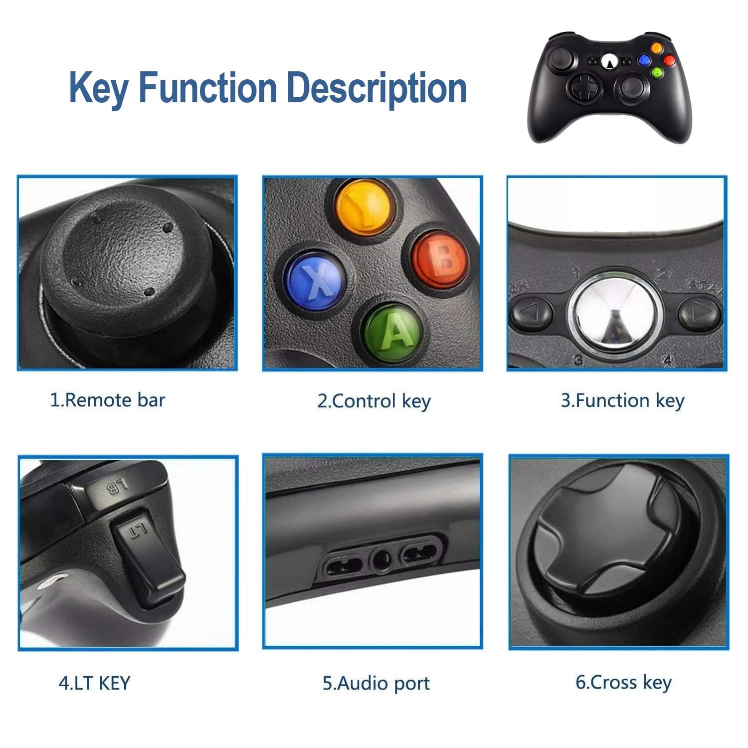 دسته بازی ایکس باکس بیسیم مدل اسلیم همراه دانگل اتصال| برای XBOX 360 و Pc|برد اصلی — تصویر ۴