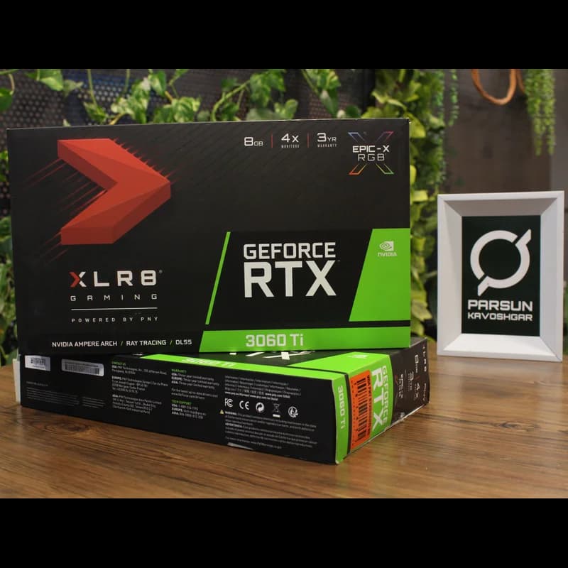 کارت گرافیک استوک پی ان وای مدل PNY RTX 3060 Ti 8GB RGB — تصویر ۲