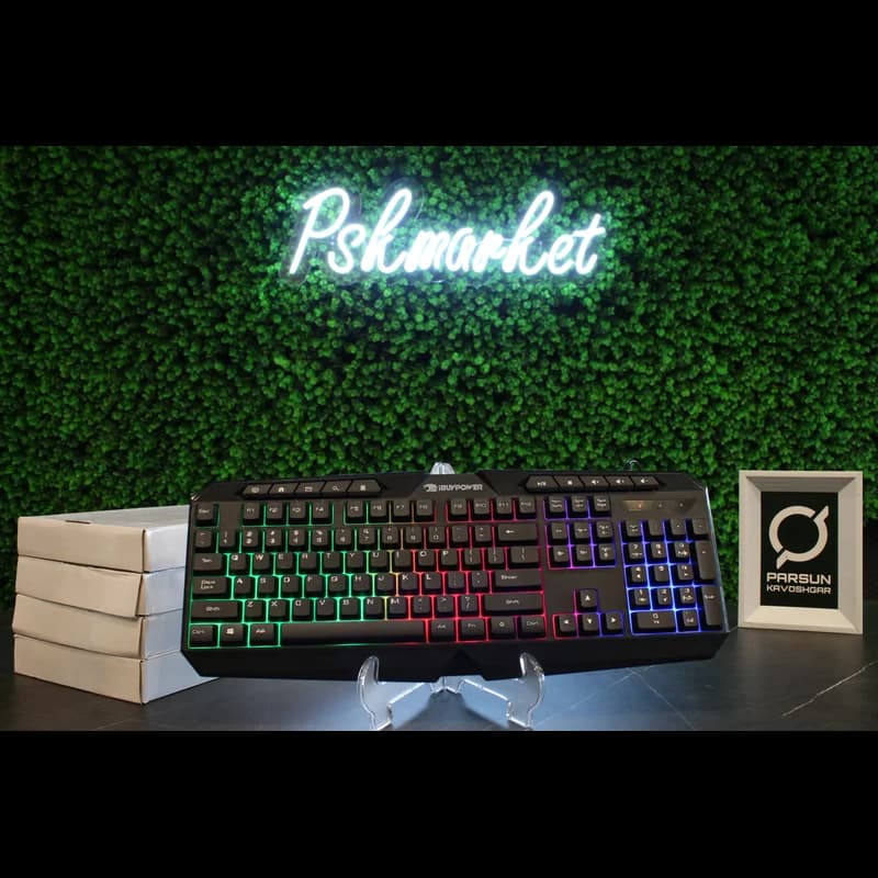 کیبورد با سیم گیمینگ مدل IBUYPOWER RGB gaming — تصویر ۲