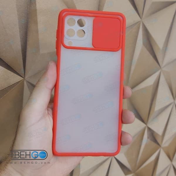 قاب M62 کاور پشت مات محافظ لنزدار کشویی گارد M62 با محافظ لنز دوربین گوشی سامسونگ Lens Slider Case For Samsung M62 — تصویر ۵