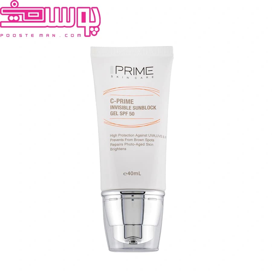 ژل ضد آفتاب بی رنگ SPF50 حاوی ویتامین سی پرایم 40 میلی لیتر