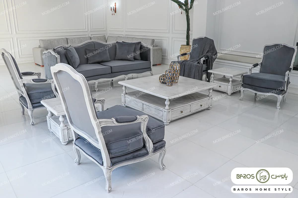 مدل مبل گندم و تکنفره فرانسوی