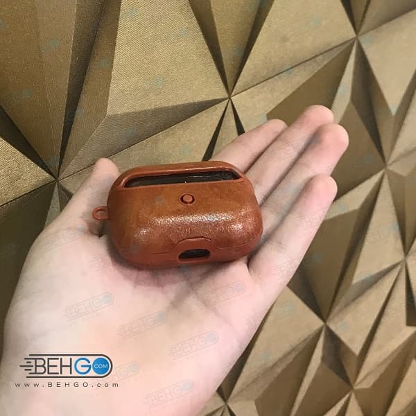 کاور ایرپاد مدل چرمی کیس مناسب ایرپاد پرو airpodPro cover — تصویر ۳