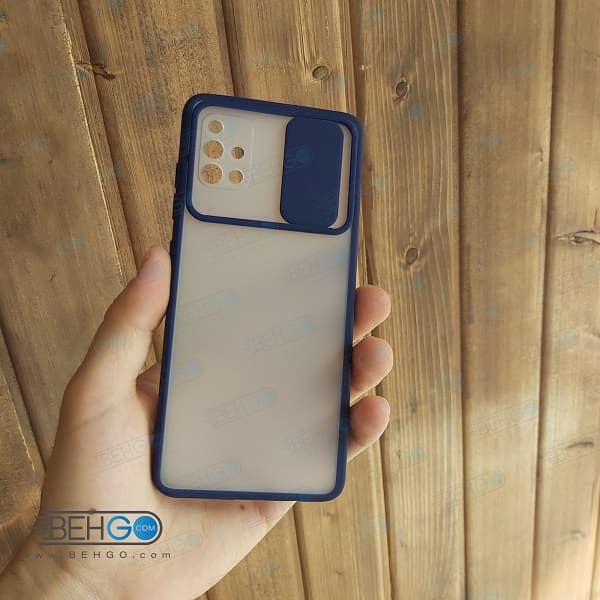 قاب A51 کاور پشت مات محافظ لنزدار کشویی گارد A51 با محافظ لنز دوربین گوشی سامسونگ Lens Slider Case For Samsung A51 — تصویر ۲