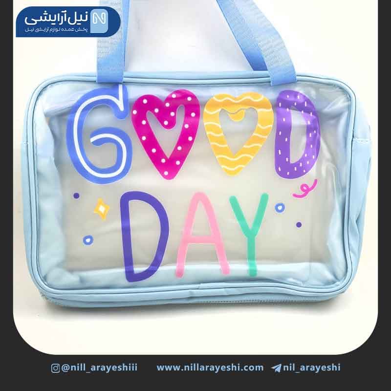 کیف آرایشی سایز بزرگ مات فانتزی دو زیپی ( مستطیلی ) — تصویر ۵