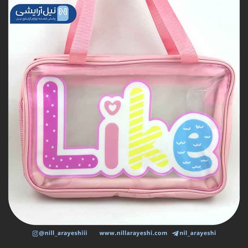 کیف آرایشی سایز بزرگ مات فانتزی دو زیپی ( مستطیلی ) — تصویر ۳