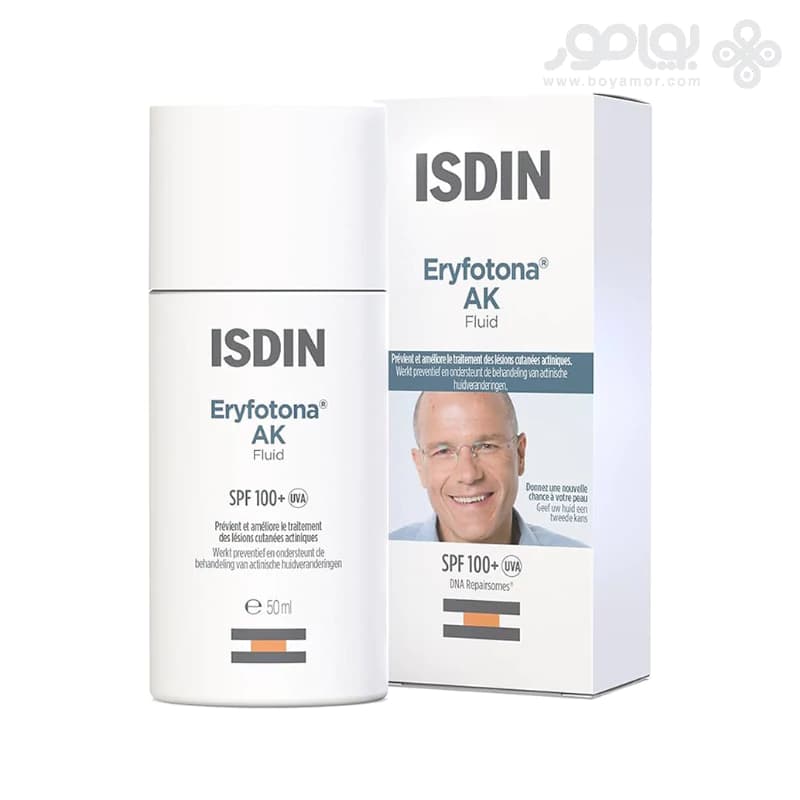 فلوئید ضد آفتاب ایزدین SPF100 مدل ERYFOTONA AK حجم 50 میل — تصویر ۲