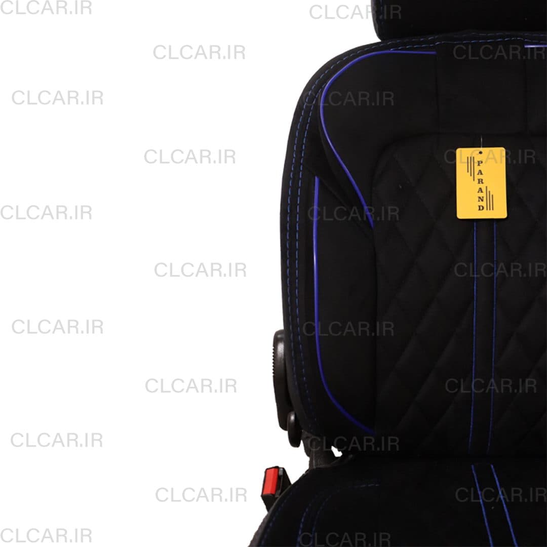 روکش صندلی پراید 131 طرح ViP پرو سفید تمام مخمل (سفارشی) کد P1VpmW — تصویر ۶