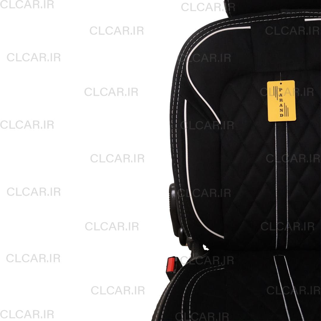 روکش صندلی پراید 131 طرح ViP پرو سفید تمام مخمل (سفارشی) کد P1VpmW — تصویر ۲