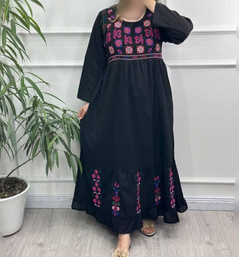 پیراهن ساحلی گلدوزی وسوزندوزی وارداتی/کد6502 — تصویر ۳