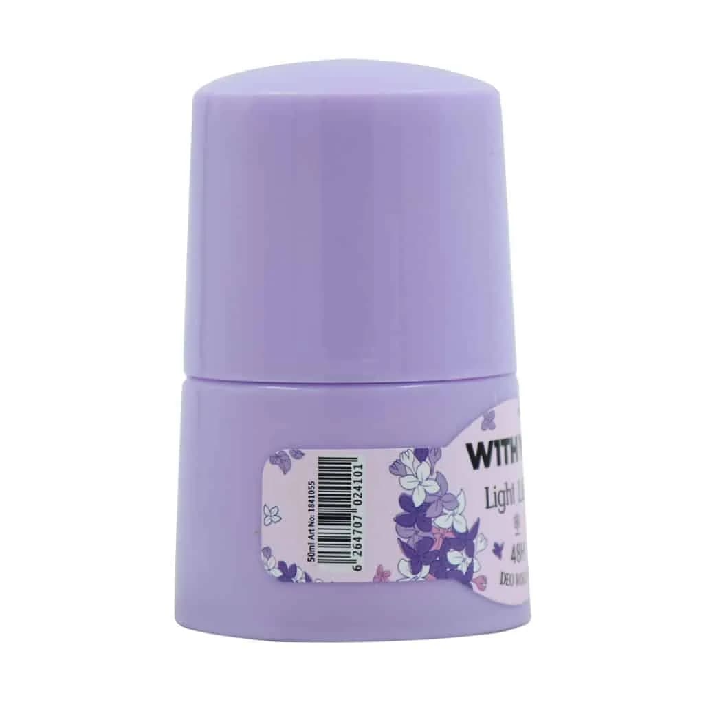 مام رول ضد تعریق ویت یو (WITH YOU) مدل Light Lilac – حجم 50 میلیلیتر — تصویر ۲
