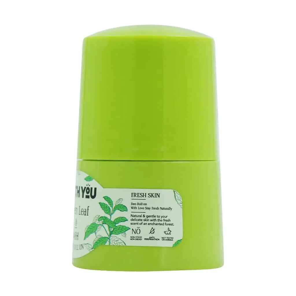 مام رول ضد تعریق ویت یو (WITH YOU) مدل Green Leaf – حجم 50 میلیلیتر — تصویر ۲