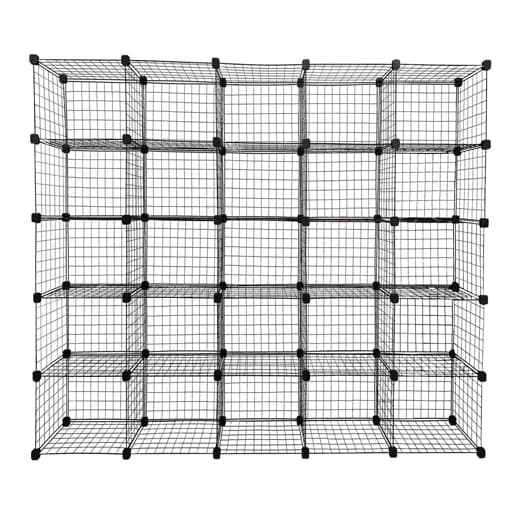ست قفسه مشبک پنج طبقه در پنج ردیف سایز 32×32 مبلمان فرنا مدل 1123264