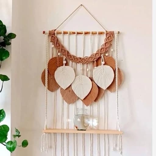 شلف چوبی برگ مکرومه طرح سارا برند مبلمان فرنا مدل 1123253