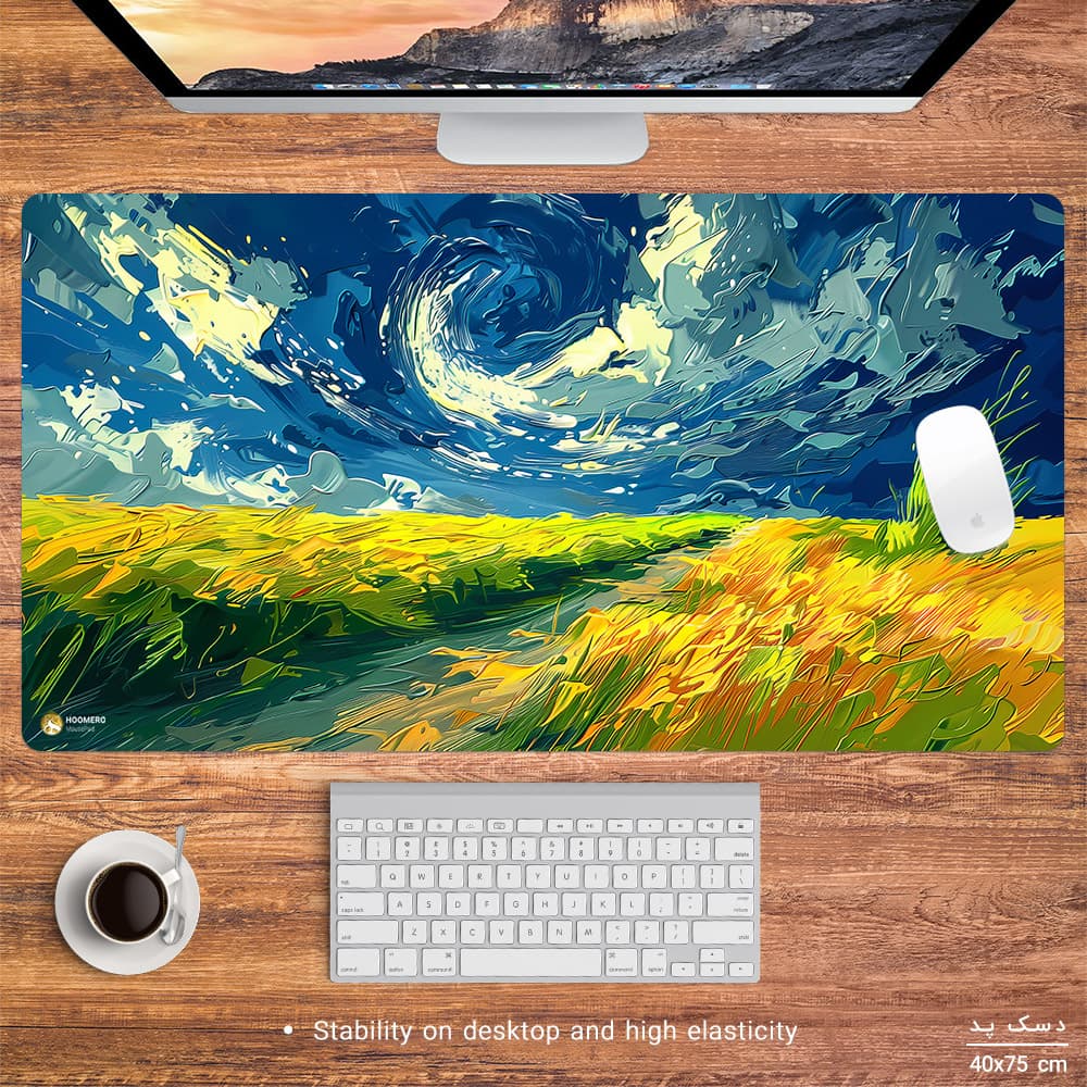 دسک پد هومرو طرح نقاشی مدل MX1626 سایز 40×75 سانتیمتر — تصویر ۲