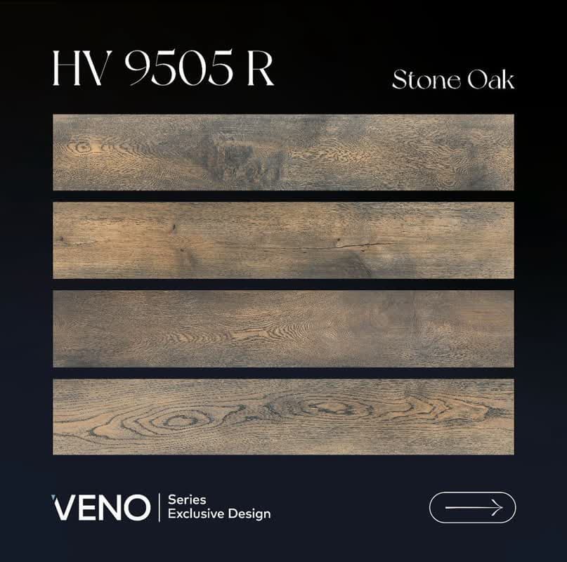 پارکت ونو طرح بلوط رنگ فندقی کد HV 9505R — تصویر ۵
