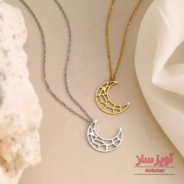 گردنبند ماه هندسی کد 101487