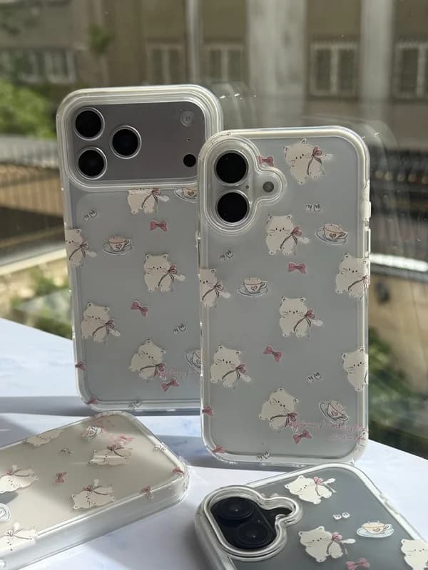 قاب طرح Tea & Cats گوشی آیفون 17 — تصویر ۶