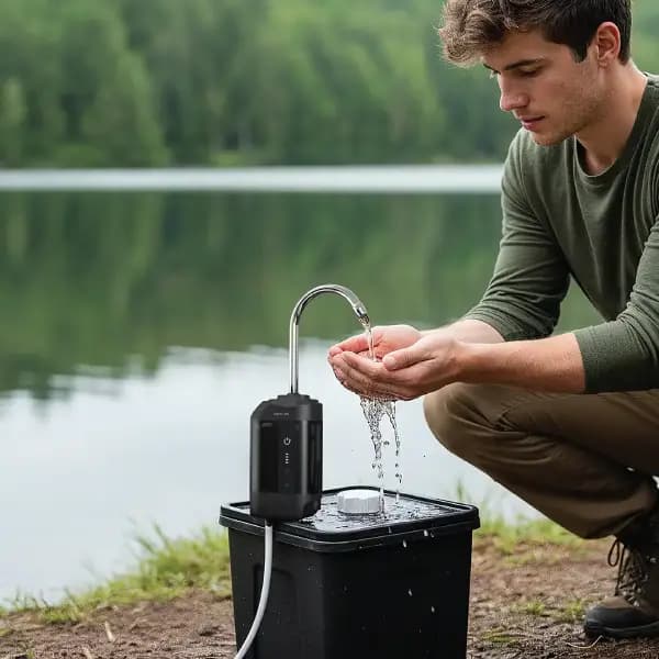 پمپ آب هوشمند شارژی گرین لاین مدل Green Lion Smart Water Pump with Oxygenation Mode — تصویر ۳