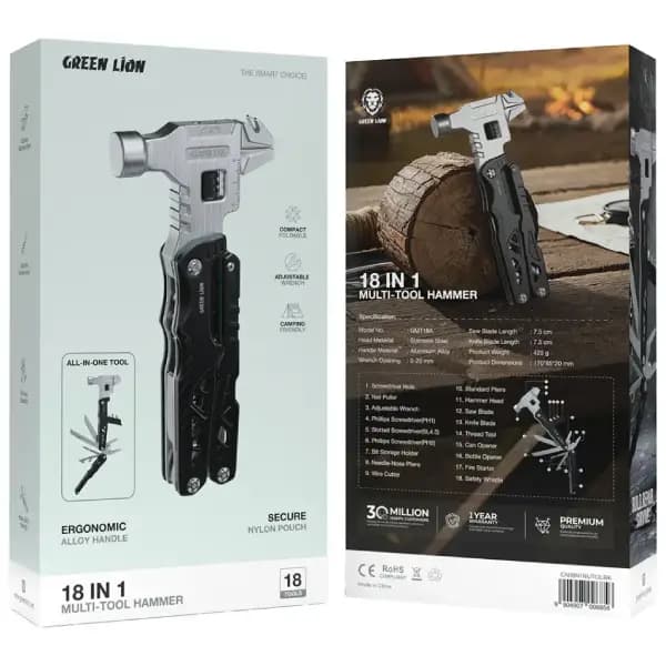 چکش چندکاره گرین لاین مدل Green Lion 18 In 1 Multi Tool Hammer — تصویر ۴