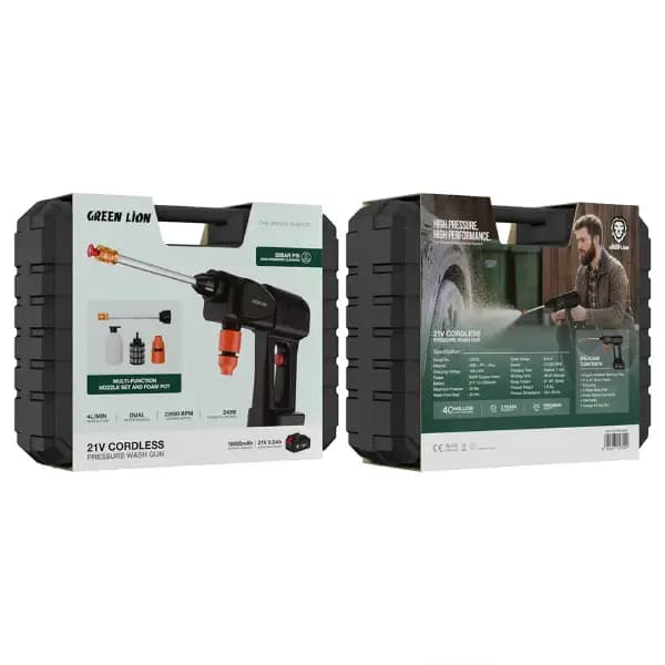 کارواش شارژی گرین لاین مدل Green Lion 21V Cordless Pressure Wash Gun CX240 — تصویر ۵