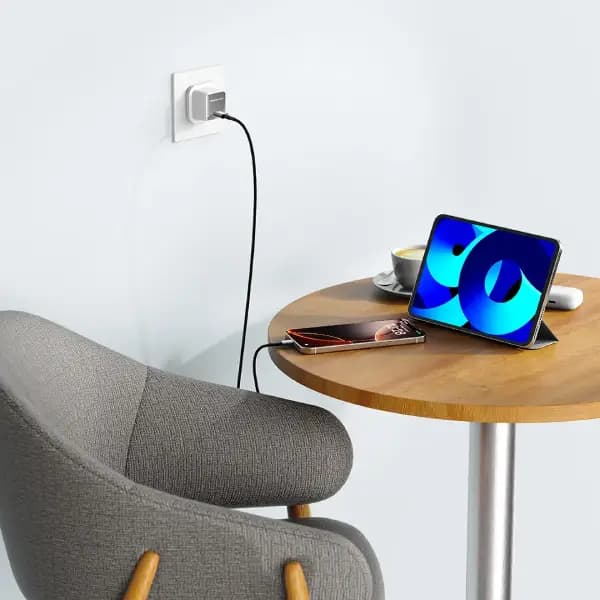 شارژر دیواری 45 وات پاورولوژی مدل Powerology QX 45W Pocket-Sized GaN Adapter — تصویر ۲