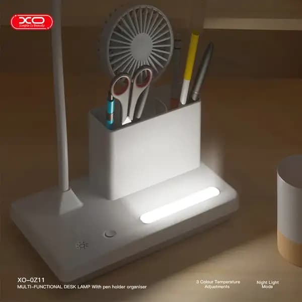 چراغ مطالعه و چراغ خواب شارژی ایکس او مدل XO OZ11 3 Color Multi Speed Pencil Table Lamp with Night Light — تصویر ۷