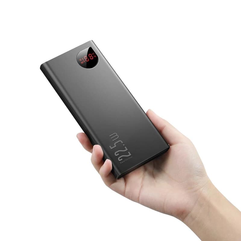پاوربانک باسئوس مدل ADAMAN METAL DIGITAL DISPLAY ظرفیت 10000 میلی آمپر ساعت — تصویر ۳