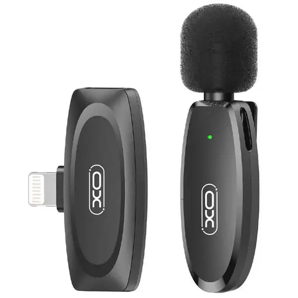 میکروفون یقه ای بی سیم لایتنینگ ایکس او مدل XO MKF08B Lightning wireless Collarclip microphone — تصویر ۲