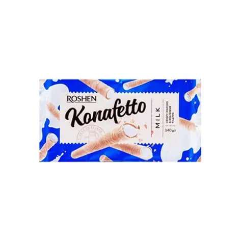ویفر رولی با مغز کرم شیری روشن Roshen — تصویر ۴