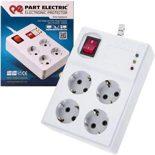 محافظ چهارخانه کامپیوتر آنالوگ باکلید با کابل 3 متری کد 894 پارت الکتریک — تصویر ۳