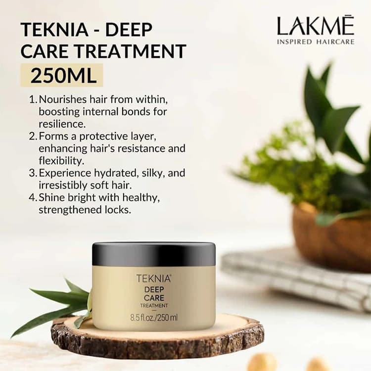 ماسک مو Lakme مدل Teknia Deep Care حجم 250 میلی لیتر — تصویر ۸