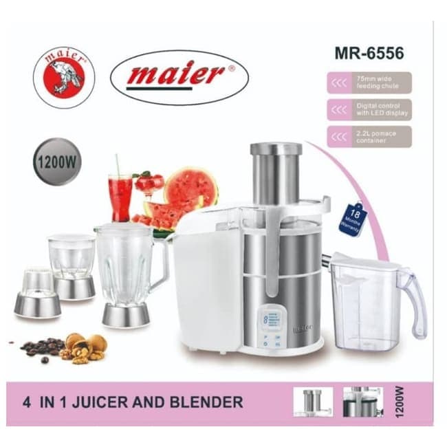 آبمیوه گیری 4 کاره 1200 وات مایر مدل MR-6556 — تصویر ۲