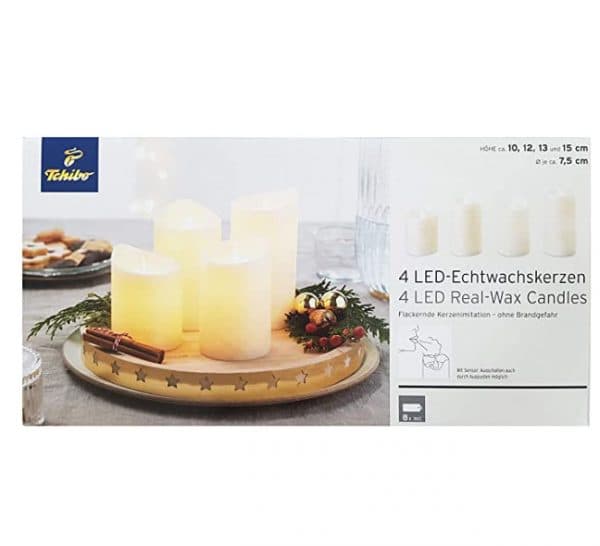 شمع موم دار Led شارژی چیبو آلمان 4 تایی دارای سنسور — تصویر ۲