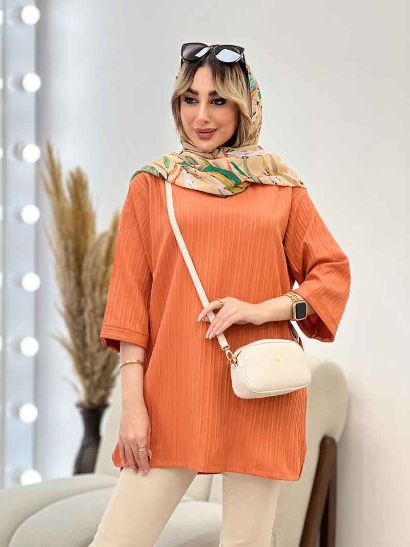 مانتو کراش یقه چاک کد 4506 — تصویر ۷