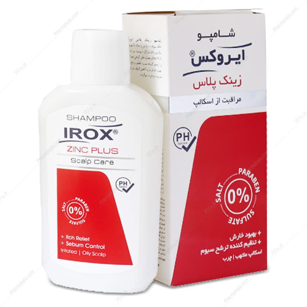 شامپو زینک پلاس مراقبت از اسکالپ ZINC PLUS ایروکس 200g