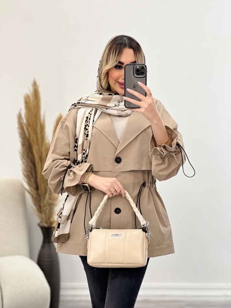 مانتو لینن ژیله دار دلوین کد 4451 — تصویر ۴