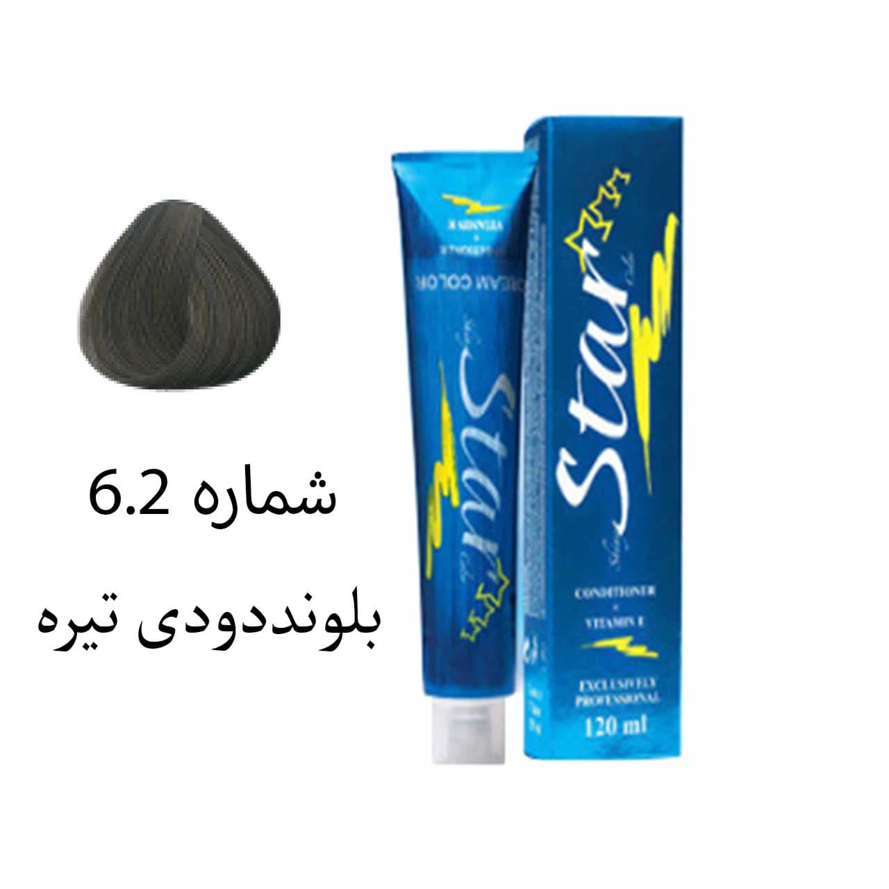 رنگ موی حاوی پروتئین و کراتین استار شماره 6.2