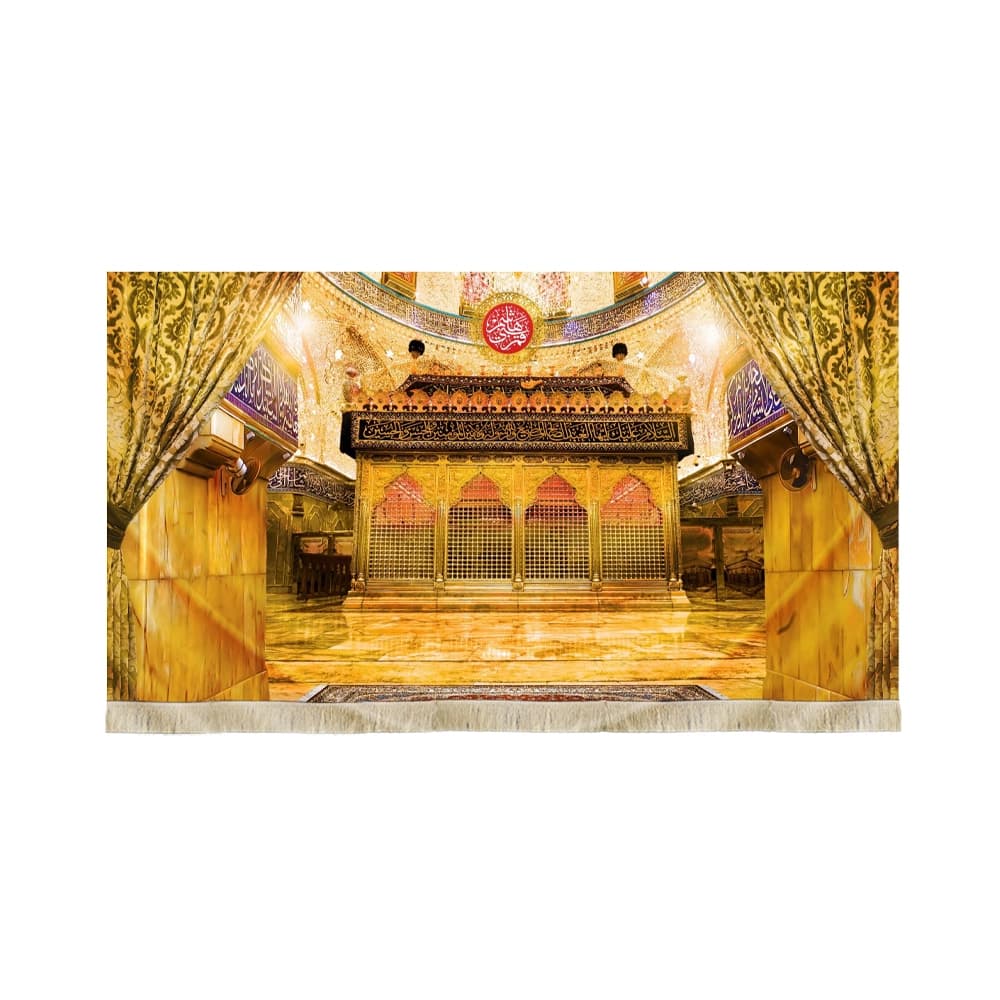 کتیبه محرم تصویری مخمل ضریح حضرت عباس کد 50235