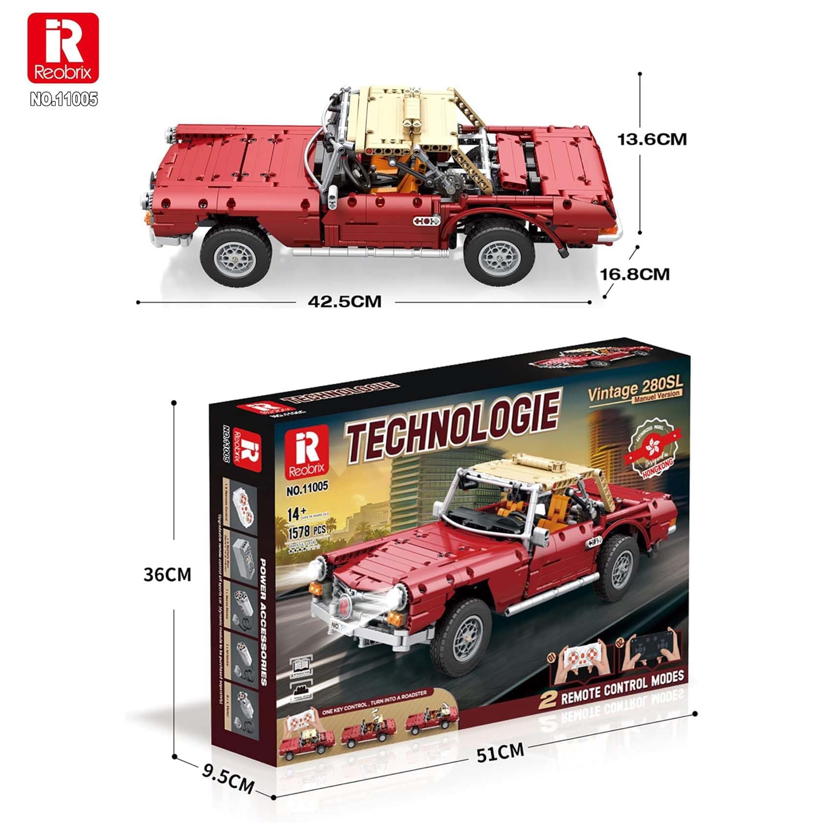 لگو ماشین کنترلی کلاسیک TECHNOLOGIE برند Reobrix کد 11005 — تصویر ۵