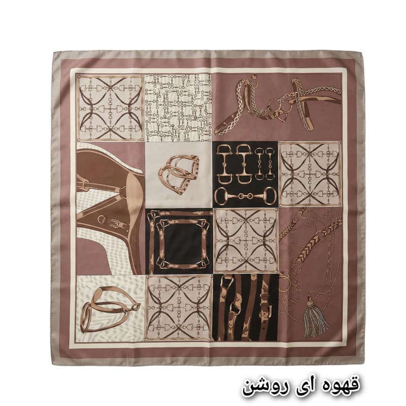 روسری زنانه مدل ابریشم توییل کد H03 — تصویر ۳