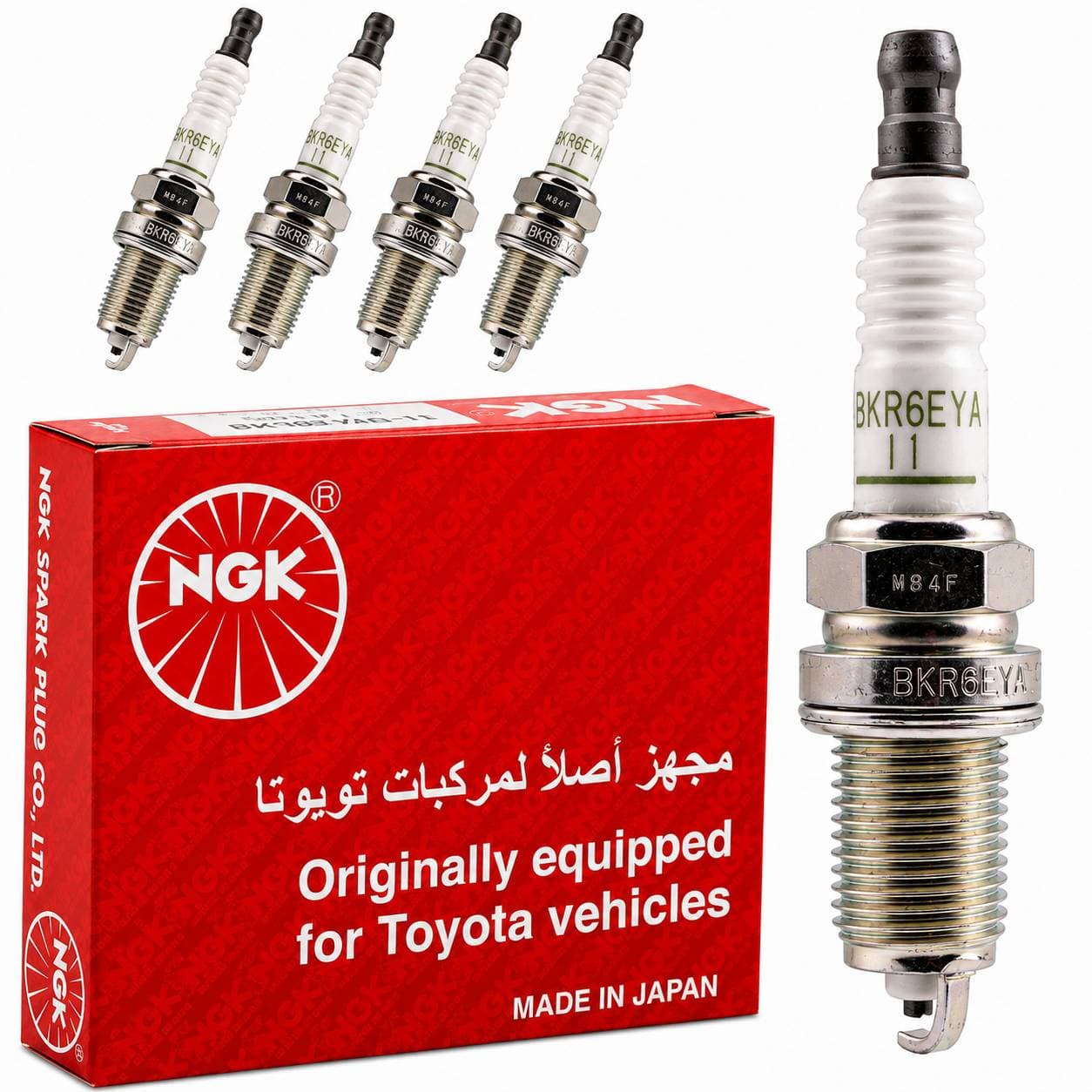 شمع انجیکا BKR6EYA-4195 پایه کوتاه تک پلاتین — تصویر ۲