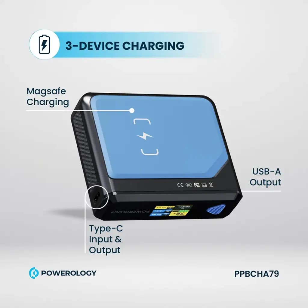 پاوربانک 20 هزار میلی آمپر پاورولوژی Powerology 20000mAh Power Bank PP079 — تصویر ۶