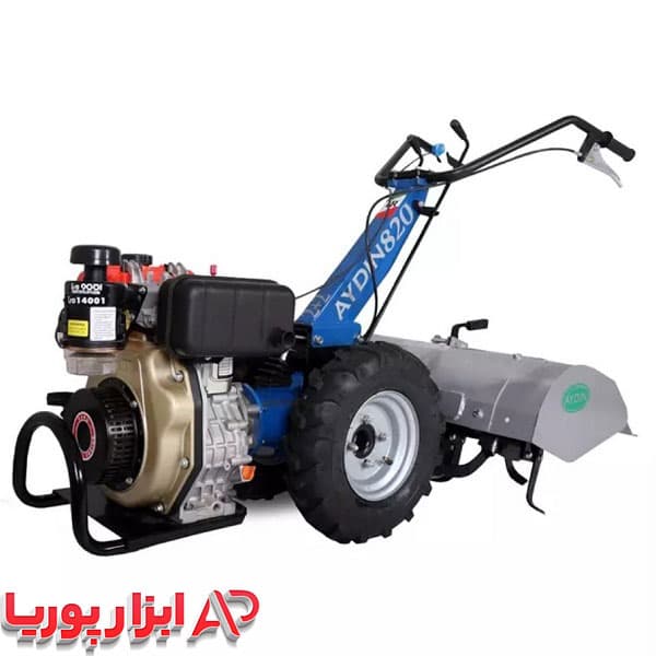 دروگر AYDIN 820 با موتور بنزینی 7 اسب همراه با هد روتیواتور و چرخ 8*400